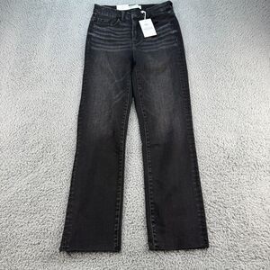 BKE Buckle Parker Cropped Straight Jeans Womens 25x28 Black High Rise Universal